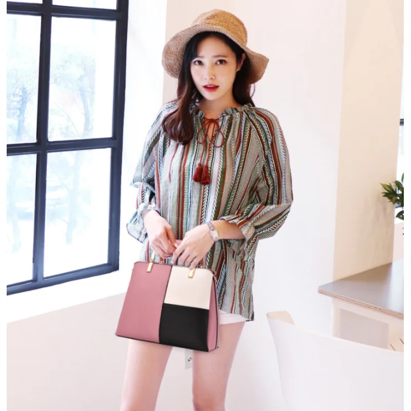 Fashion Luggage &BagsWomen's Bag Color-Matching Handbag Shoulder Crossbody Bag Large Capacity Leisure Waterproof Outdoor Travel