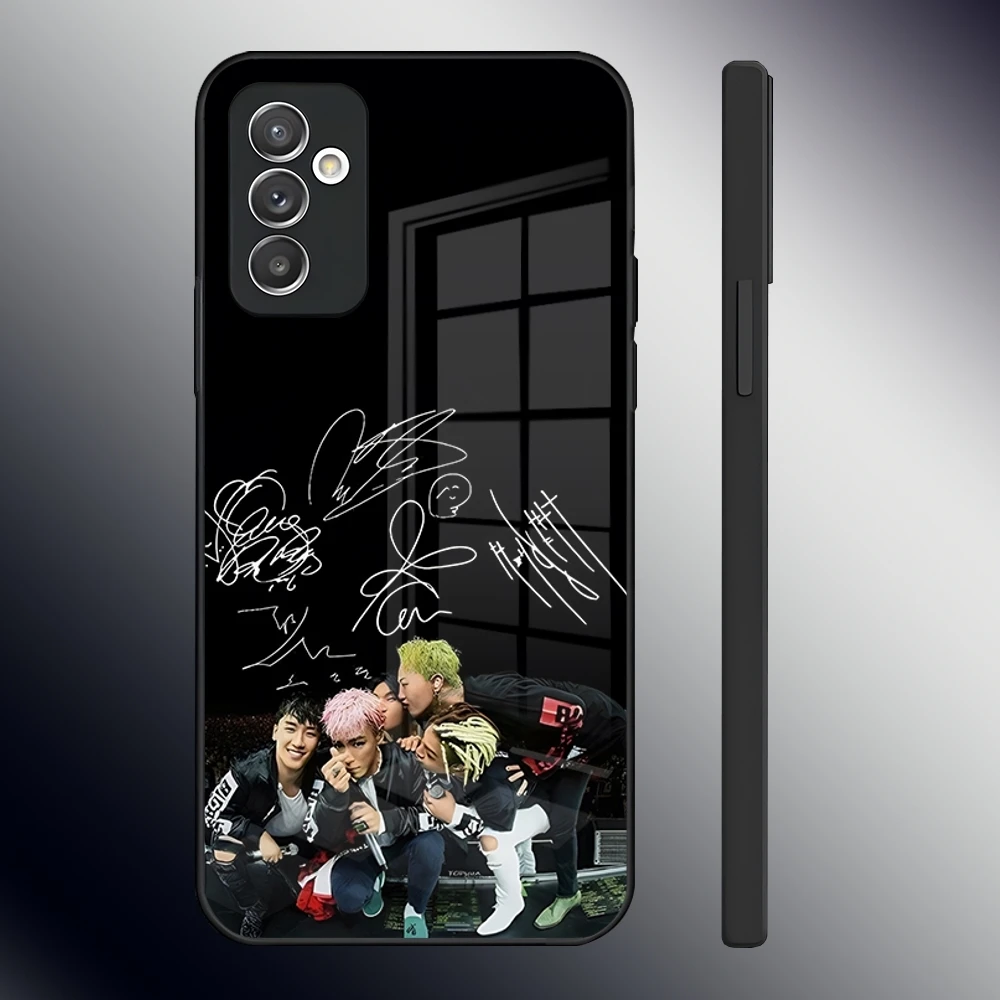 Чехол для телефона B-BIGBANGs Samsung S24 Ultra S23 S22 S20 Fe S21 Plus A54 A34 A24 A53 A13 A16 стеклянная задняя