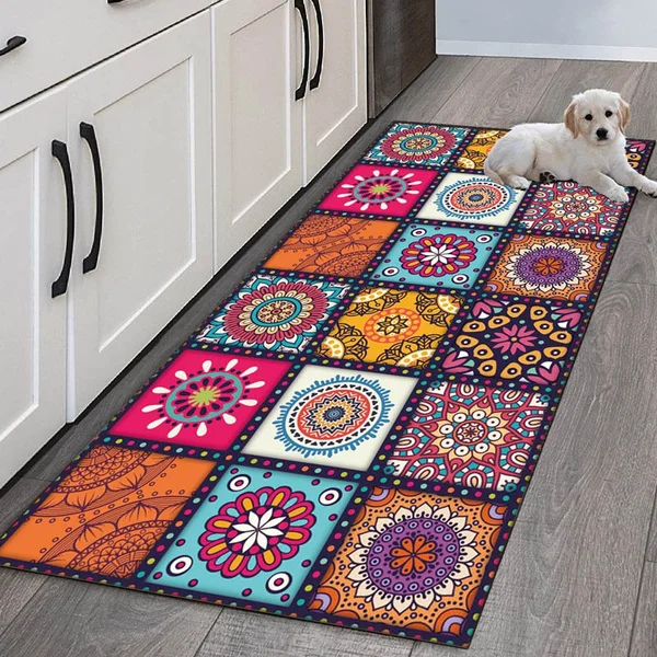 

Mandala Style Series Carpets Rugs for Living Room Bedroom Decorative,Doormat Kitchen Bathroom Non-slip Floor Mats Area Rug Gifts