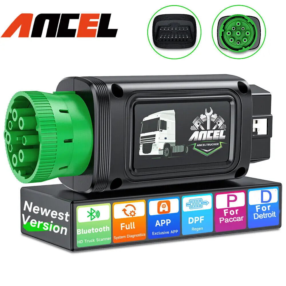 

Диагностический сканер ANCEL HD110, Bluetooth-сканер, 9/12 контактов, DPF, для детей