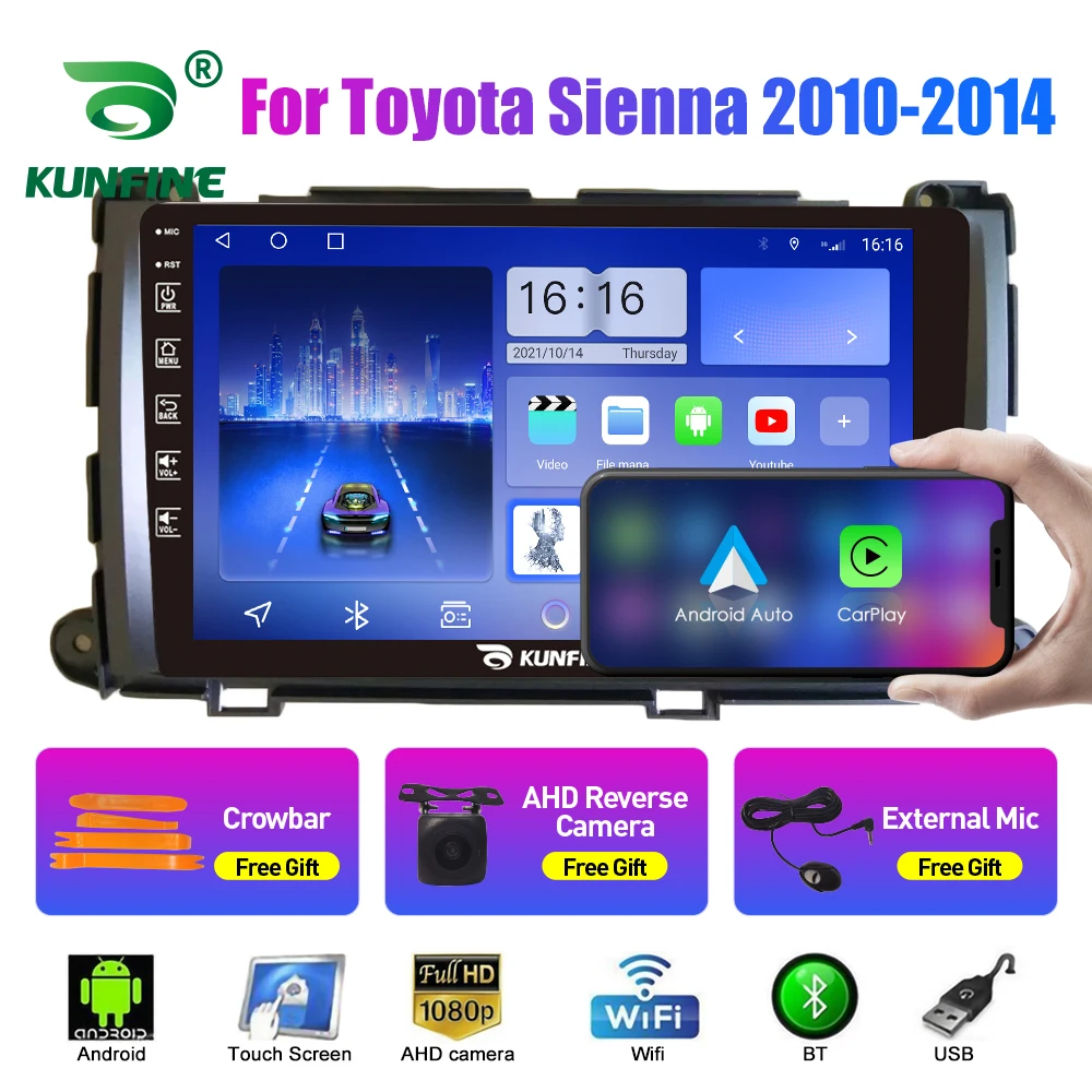 

Автомобильный радиоприемник для Toyota Sienna 2010-14 2Din Android Восьмиядерный автомобильный стерео DVD GPS навигатор плеер Мультимедиа Android Авто Carplay