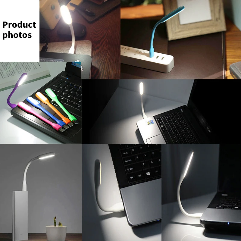 Мини USB LED-лампа для чтения книг, портативная, 5В 1,2Вт, складная, для ноутбука, ПК и банка питания.