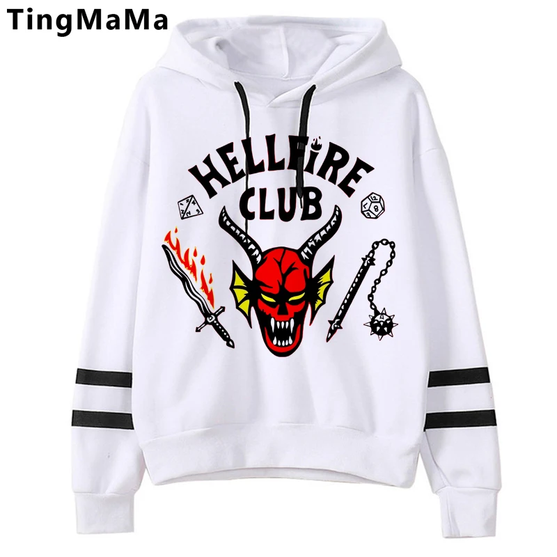 

Stranger Things Season 4 Hellfire Club Hoodies Men Cartoon Streetwear Harajuku Upside Down Graphic Sweatshirts Male Clothing