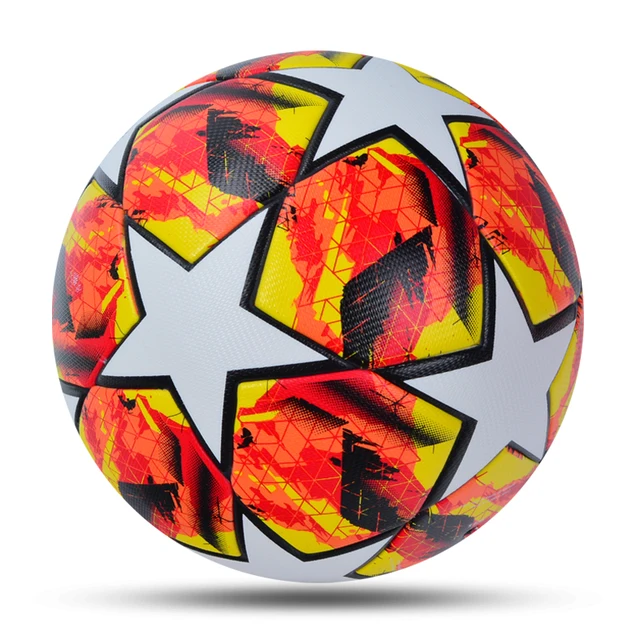 "Colorful Star Soccer Ball: Official Size 5, 4 Premier High-Quality Seamless Goal Team Match Ball for Football Training and League Play" 3