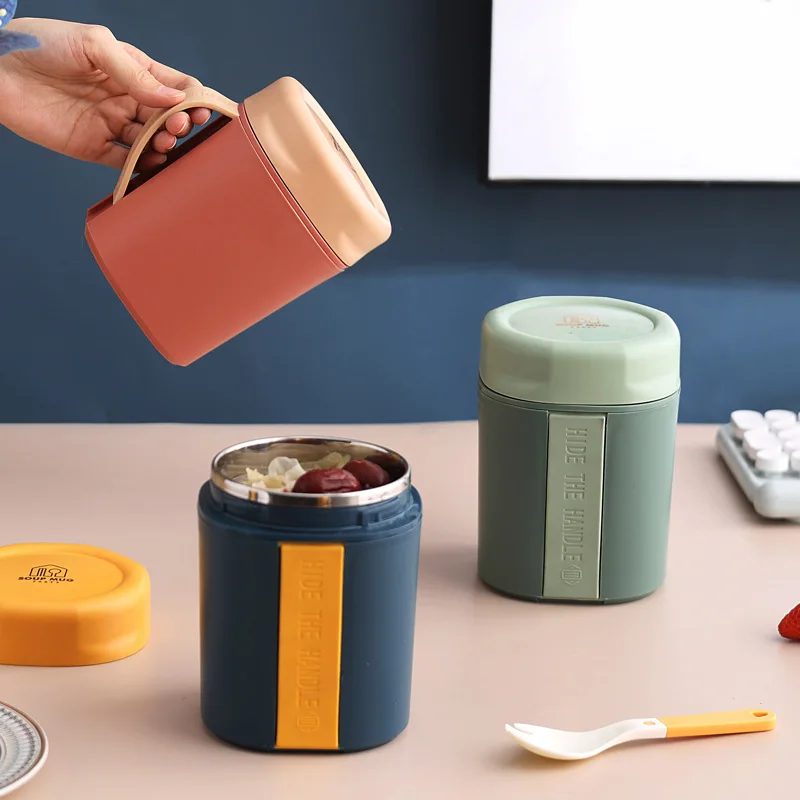 560ML Soup Cup Insulation Lunch Box Stainless Steel Food Container Thermos Bottle Portable Office Worker Children |