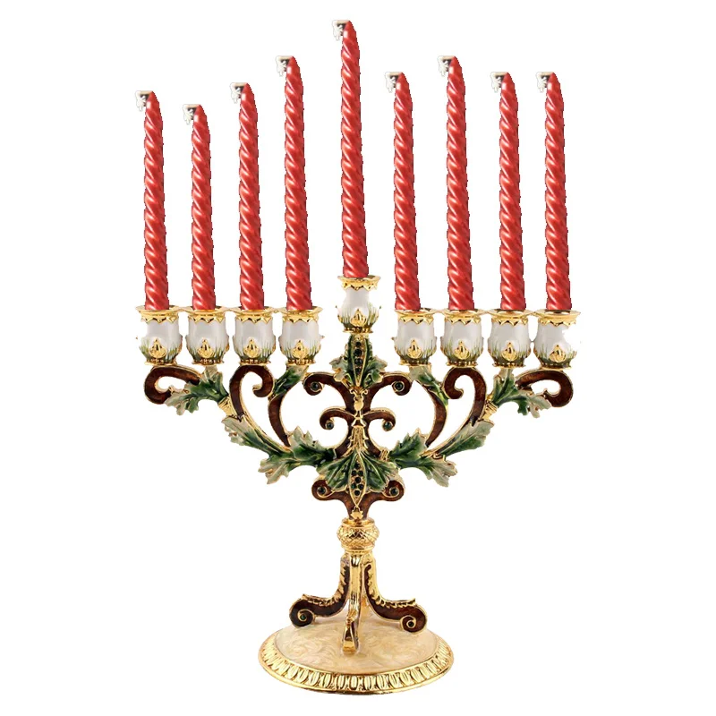 

Подсвечник hanukka Star Menorah David Candelabra, подсвечник ручной работы, домашнее украшение вечерние ничный подсвечник