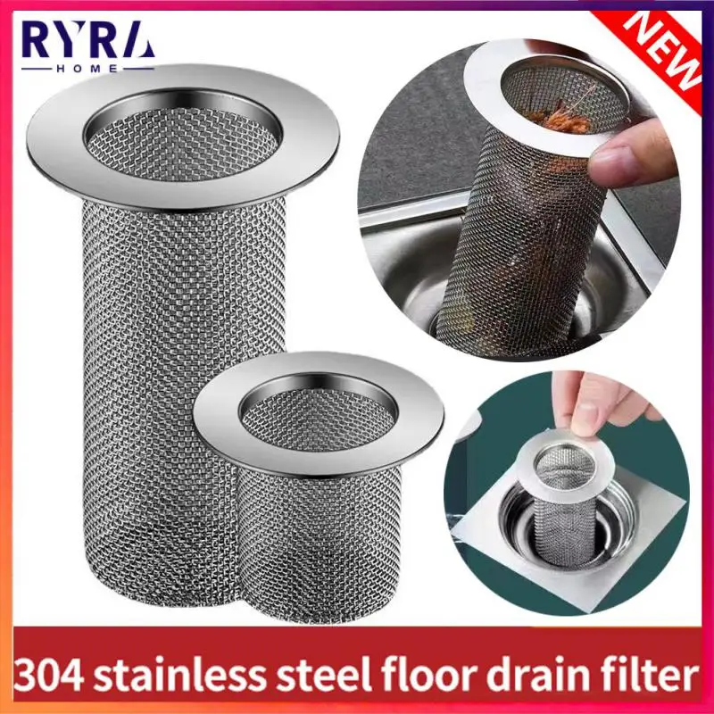 

Stainless Steel Floor Drain Filter Various Size Strainer Drains Mesh Basket Filters Hair Trap Bathroom Kitchen Sink Anti-clog