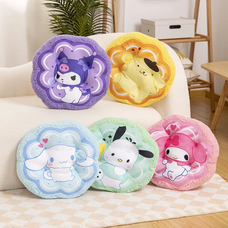

Kawaii Sanrio Anime Hobby My Melody Kuromi Cinnamoroll Cartoon Home Cushion Anti-Slip Chair Cushion Thickened Tatami Futon