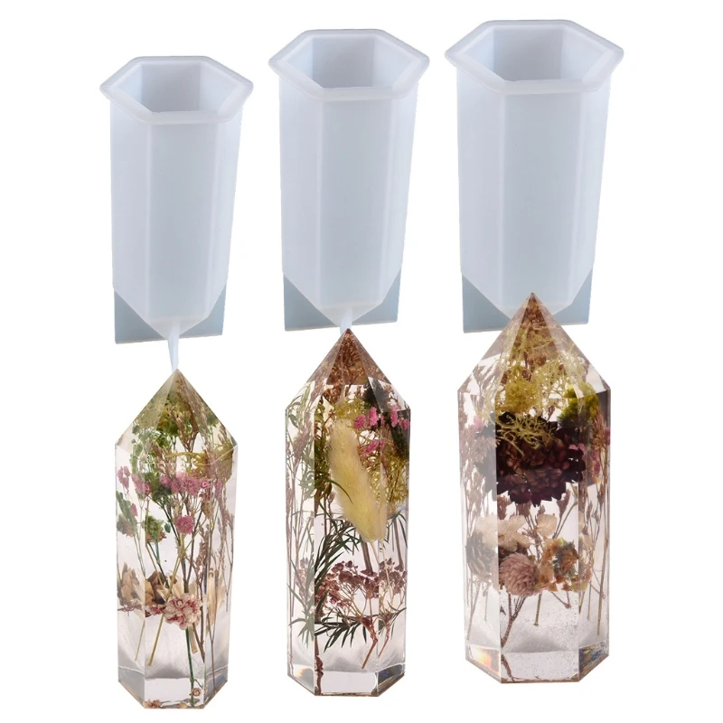 

Crystal Point Tower Epoxy Resin Mold Aromatherapy Plaster Candle Silicone Mould