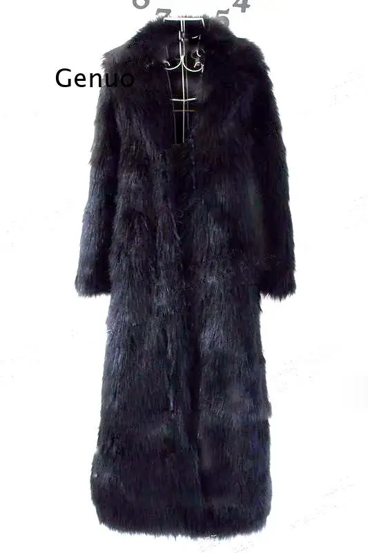 Sexy Autumn Winter Long Teddy Coat Women Casual Solid  Thick White Faux Fur Coat Jackets Black Fur Furry Coat Coats