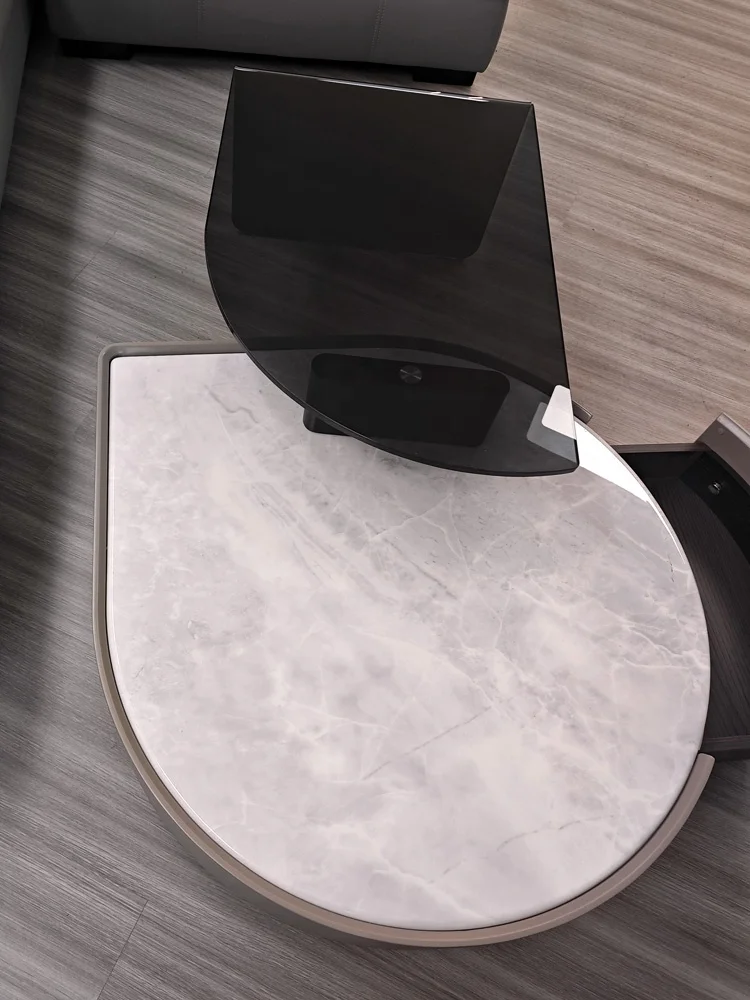 Современная мебель для гостиной стеклянный журнальный столик за каплевидным