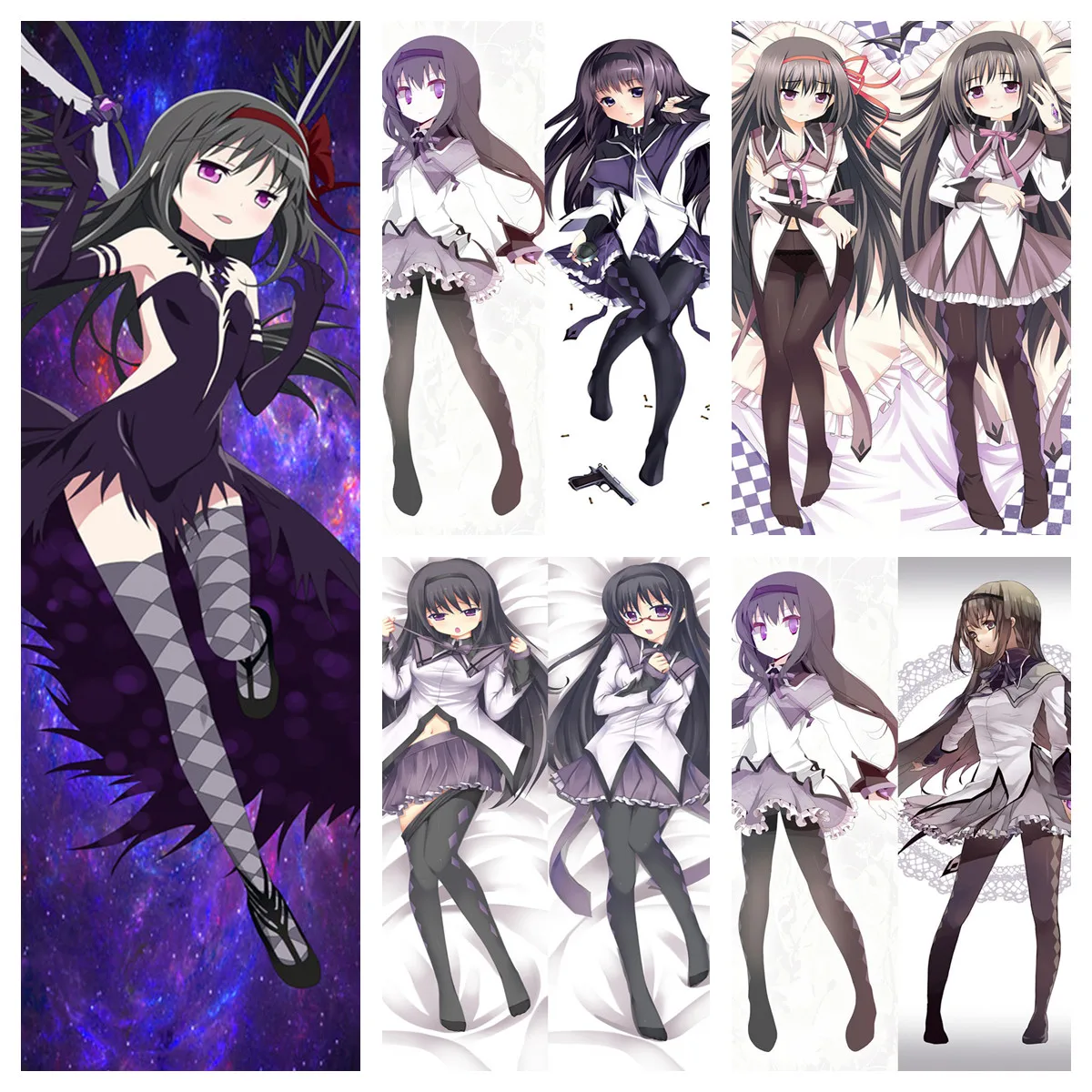 

DIY Customized Anime Puella Magi Madoka Magica Dakimakura Pillowcase Akemi Homura Home Bedding Hugging Body Pillow Cover Case