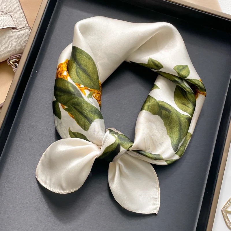 100% натуральный шелк квадратные шарфы Женская бандана высококачественный
