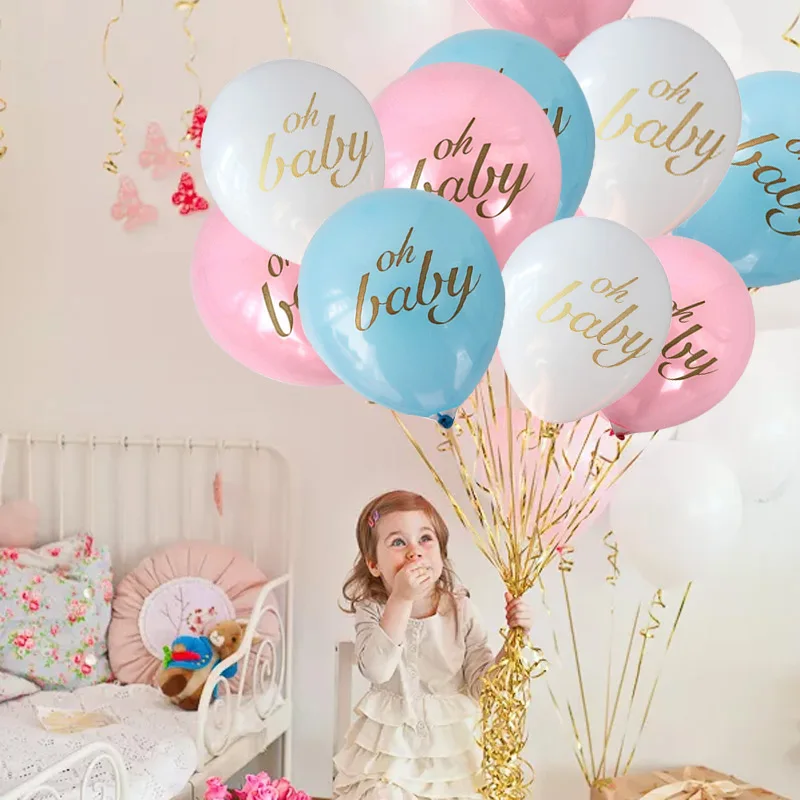 

10 Pack of 10 Inch Baby Printed Latex Balloons Baby Foot Pattern Birthday Party Decorations Kids Baby Shower Boys Girls Supplies