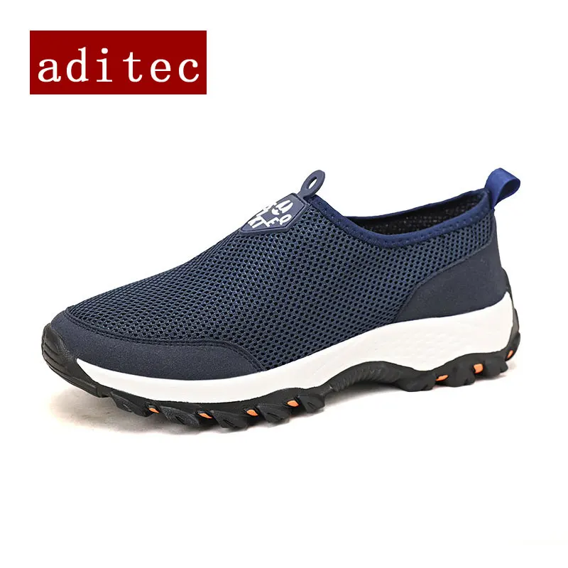 

Men's walking shoes Lightweight non-slip loafers outdoor travel sneakers big size shoes for dads Hiking shoes