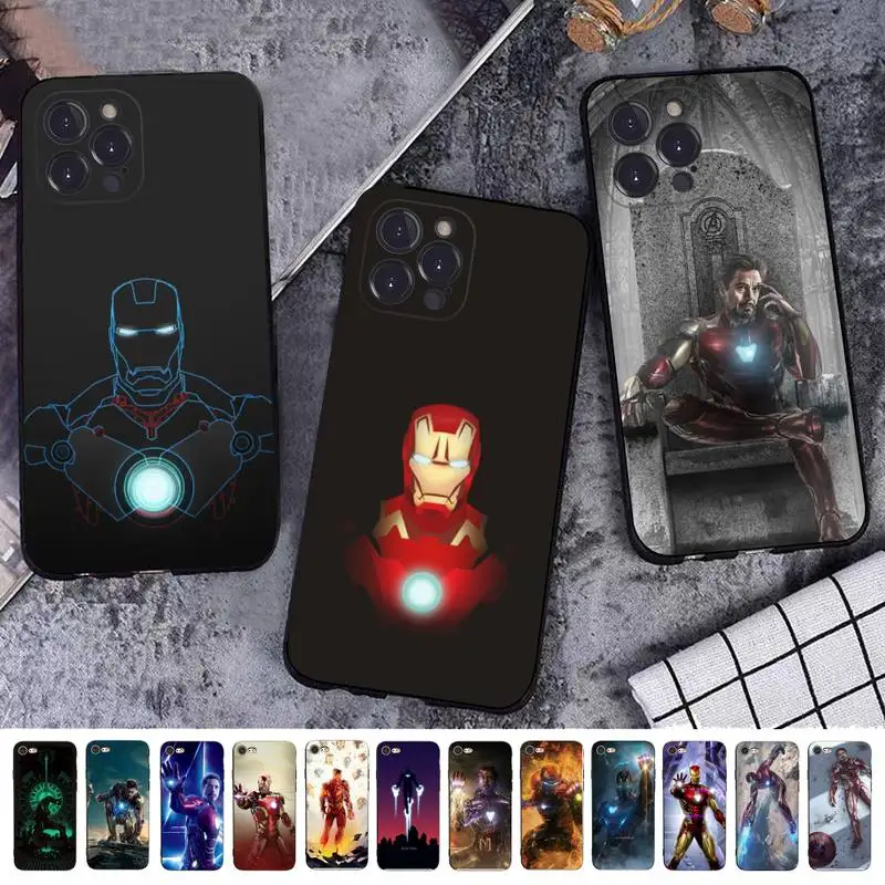 

BANDAI Iron Man Phone Case for iPhone 11 12 13 mini pro XS MAX 8 7 6 6S Plus X 5S SE 2020 XR case