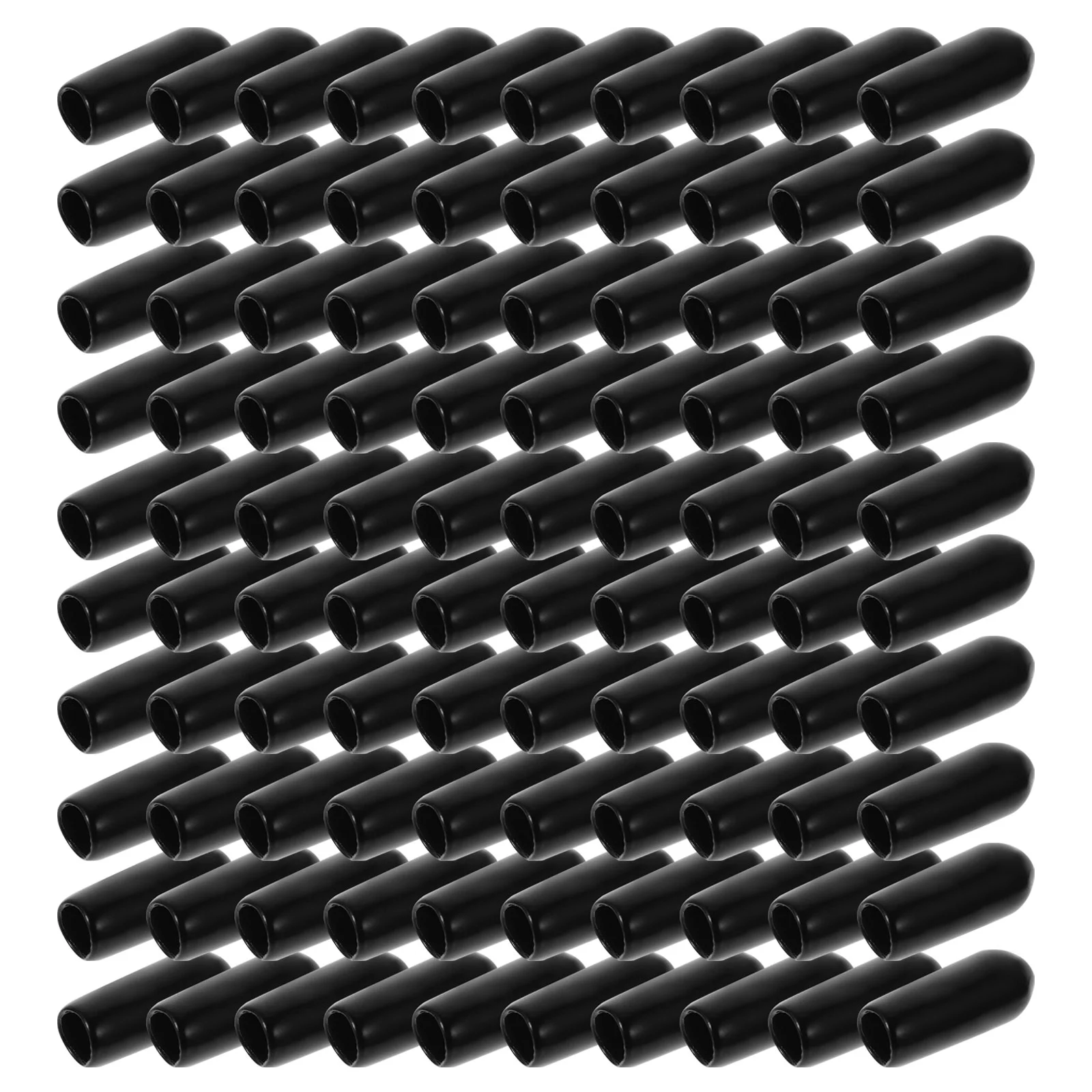 

100 Pcs Headband Foot Cover Replacement Hair Caps Clasp Ending Headwear Black Headbands Parts Hoops DIY Accessories Thread