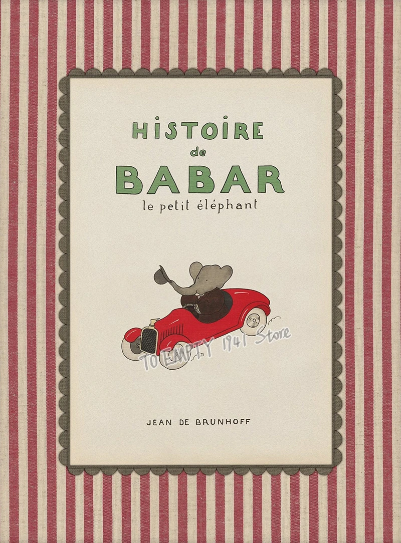 

Бабар Слон Винтаж Искусство Бабар Детская Искусство Катание на лыжах Семейное Дерево Плакат Холст Картина Настенные Панно Домашний Декор Детской Комнаты