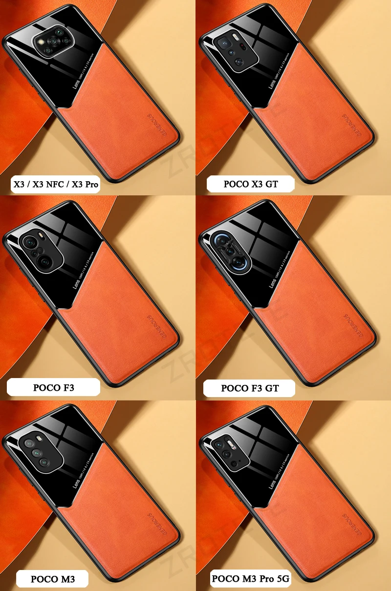 Poco X3 Case Zroteve PU Leather Car Magnetic Hard PC Cover For Xiaomi Pocophone X3 GT F3 F4 M5 M5s C40 Xiomi M3 M4 X4 Pro Cases
