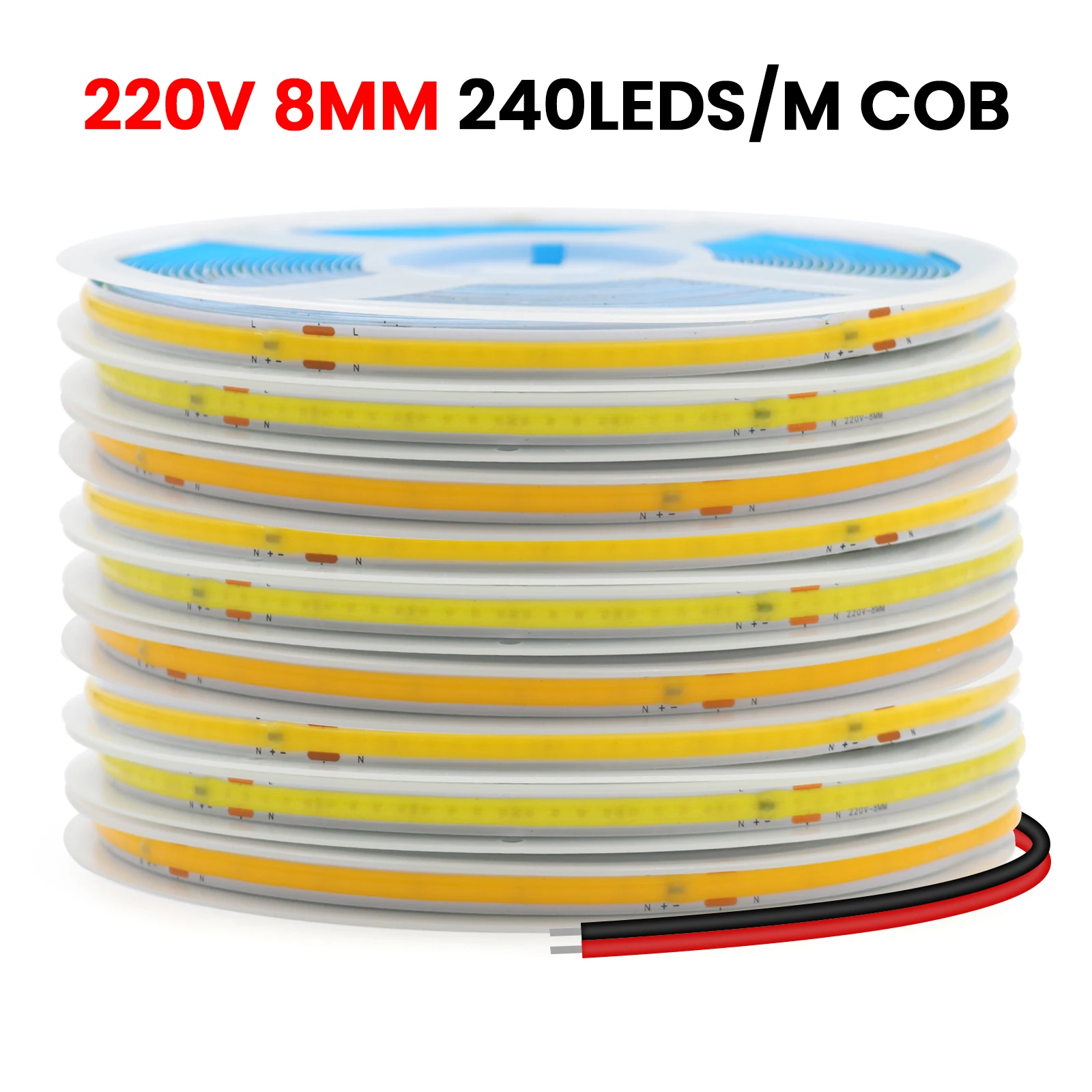 

КISUFU COB светодиодная лента 220V 10M/15M/20M/50M