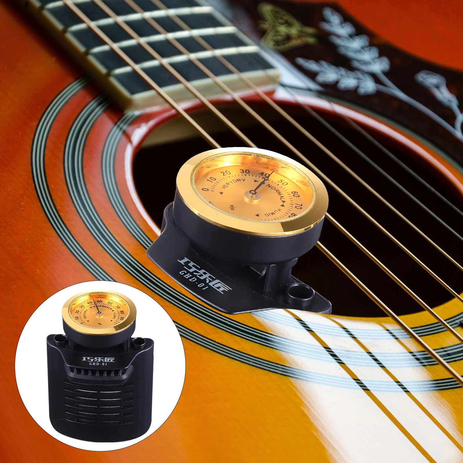 

Guitar Humidifier Ukulele Hygrometer Moisturizer Instrument Case Tool Control Reader Temperature Maintenance Humidity Accessory