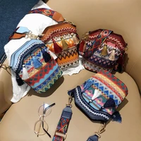 new ethnic tassel bucket shoulder bags four seasons bohemia popular all match ladies crossbody bag eco friendly commuter storage