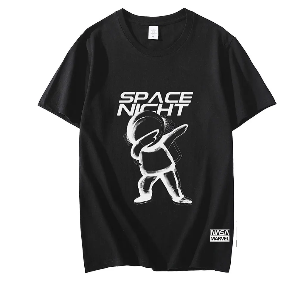 

Summer classic Astronaut T-shirt High quality Men oversized O-collar T-shirt Cotton top Space astronaut print
