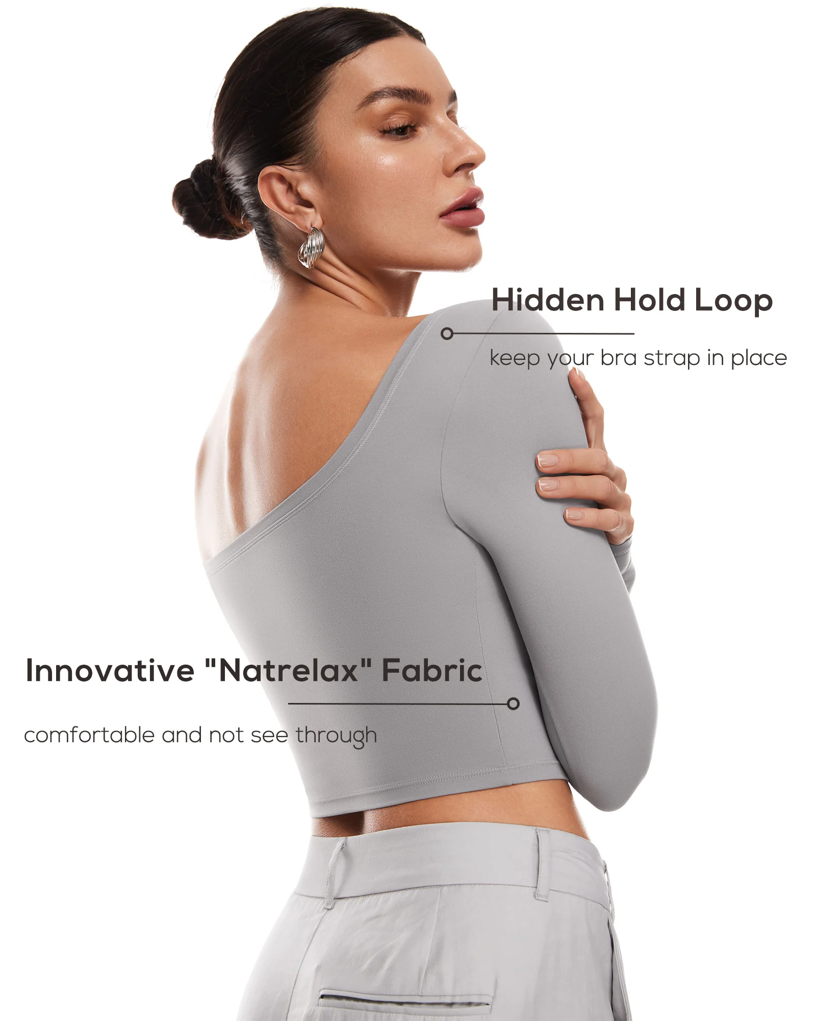 Женский укороченный топ с квадратным вырезом и длинным рукавом Сексуальные