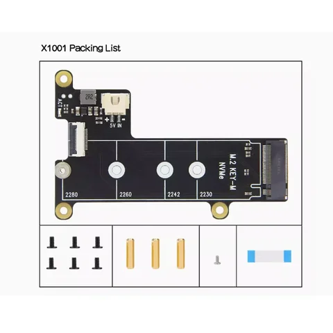 spotpear X1001 PCIe к M.2 NVMe адаптер для Raspberry Pi 5