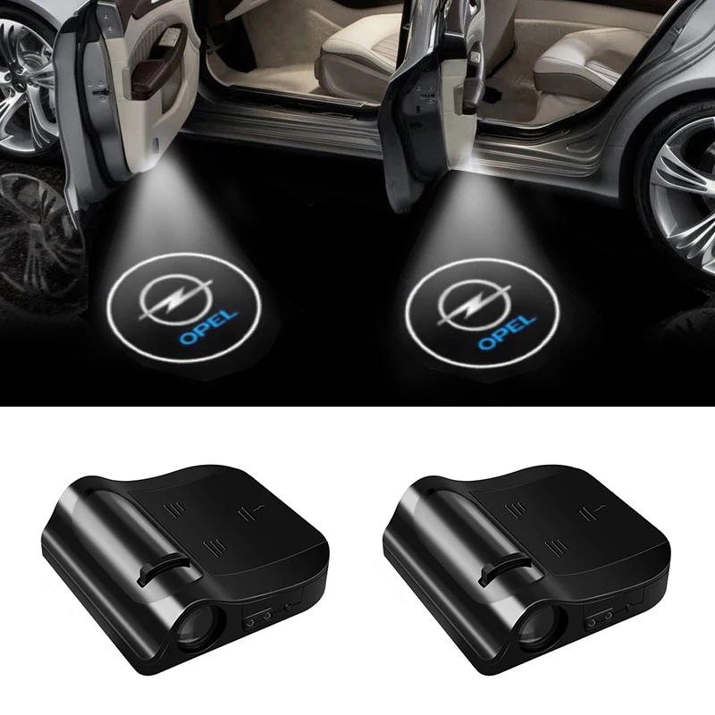 

Logo For Opel Projector LED Lamp Car Door Welcome Shadow Emblem Light Astra J Insignia Astra G K B Zafira Corsa B Mokka Vivaro