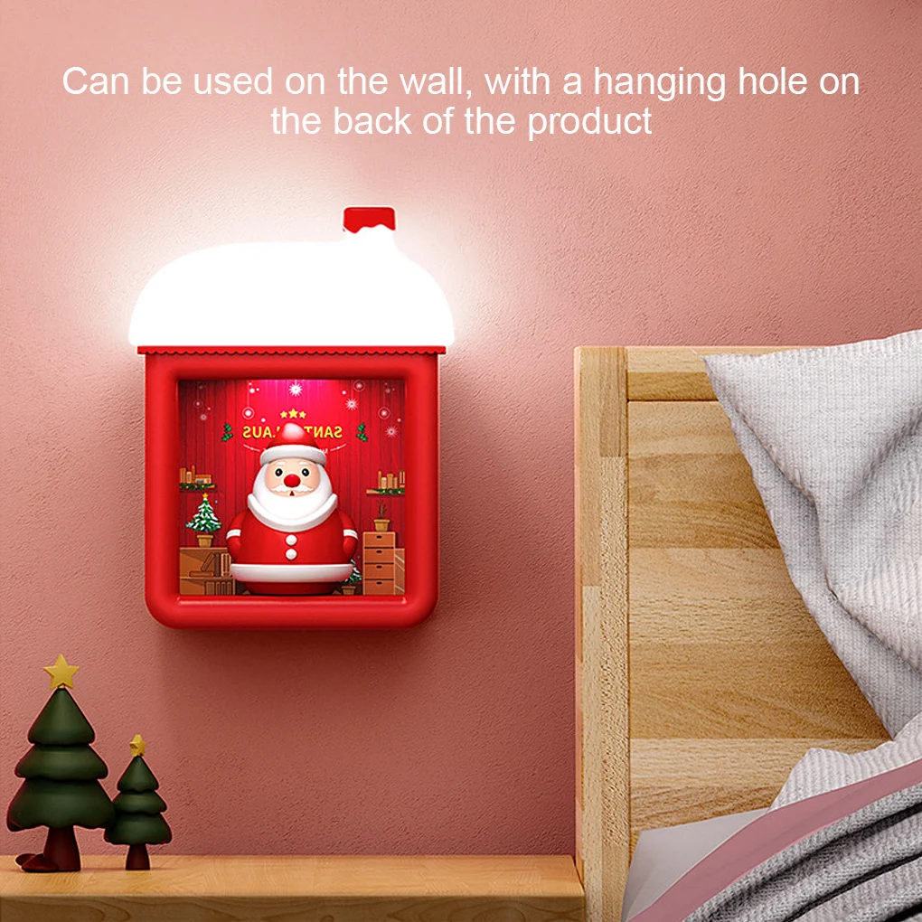 

Christmas Party Lights Snow House Desktop Doll Hanging Lamp Decoration Holiday Toy 3 Brightness Modes Lighting Ornament Gift