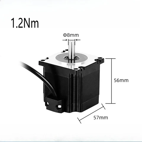 Nema 23 1,2 Нм/1,9 Нм, крутящий момент 57, шаговый двигатель, высокоскоростные микро 2-фазные двигатели постоянного тока, одноосный малошумящий робот для 3D-принтера