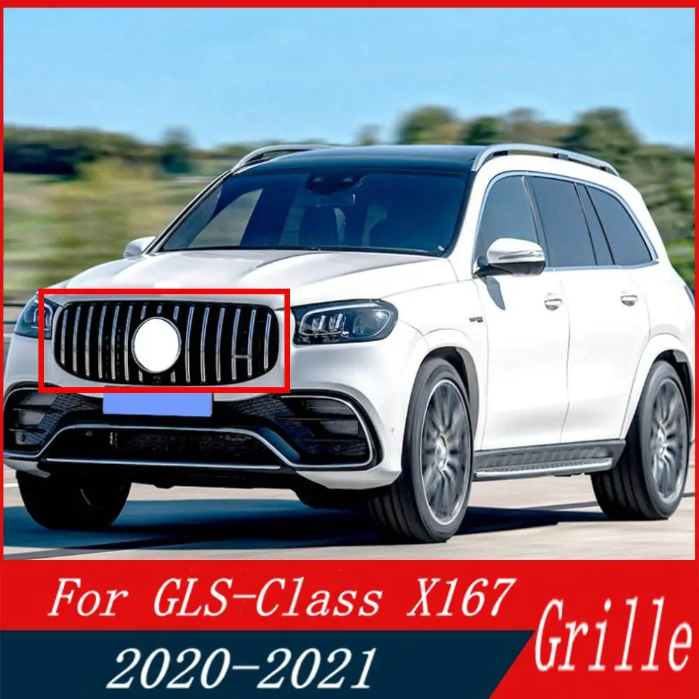 

High quality GT style grille for Mercedes-Benz GLS-Class X167 GLS450 GLS400 2020-2021 car front bumper grille racing grill