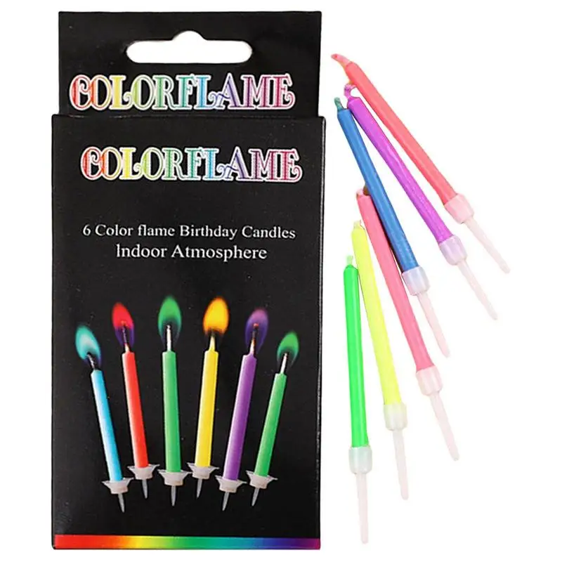 

Свечи на день рождения, 6 шт., разноцветные свечи на день рождения, украшения для торта в виде капкейка, товары для дня рождения