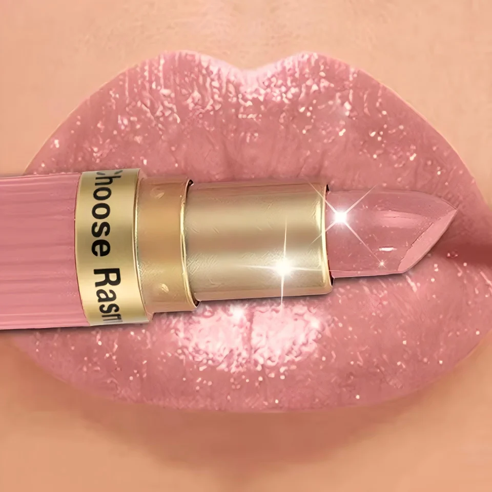 Pearlescent Pink Glitter Velvet Lipstick Metallic Waterproof Long Lasting Matte Shimmer Diamond Lips
