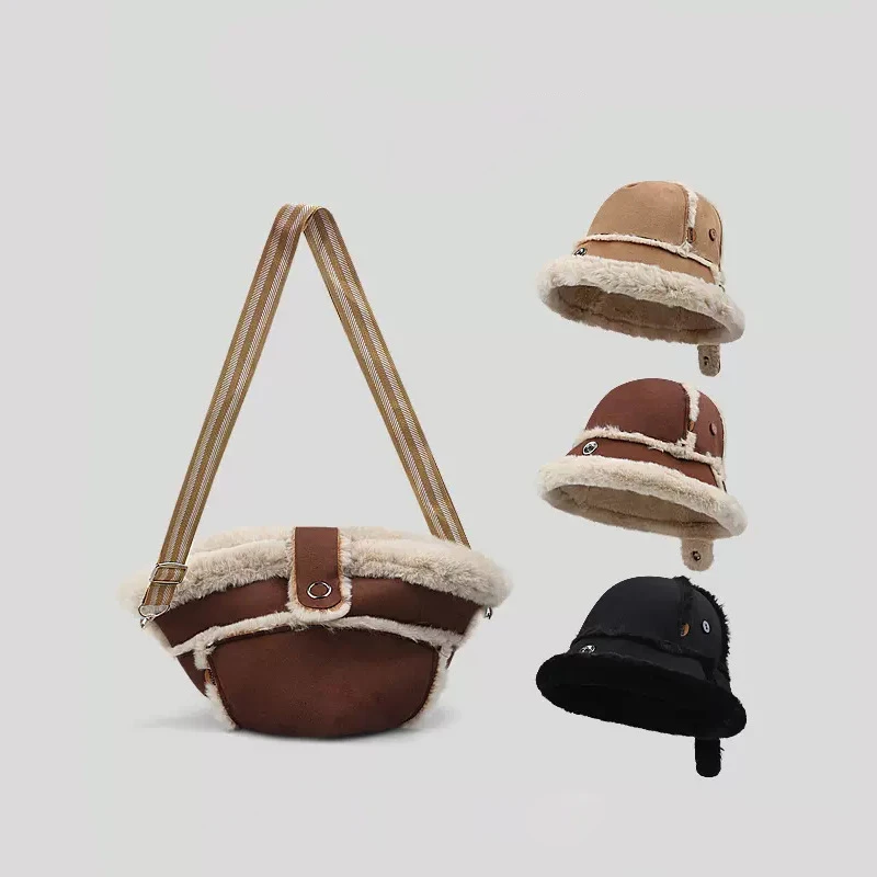 

Плюшевая Панама, шляпы в рыбацком стиле, женская зимняя шляпа с большой окружностью головы, двусторонняя, большой размер, может использоваться как сумка