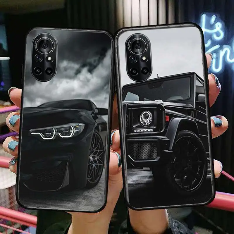 

Sports Cars Male Men Clear Phone Case For Huawei Honor 20 10 9 8A 7 5T X Pro Lite 5G Black Etui Coque Hoesjes Comic Fash desig