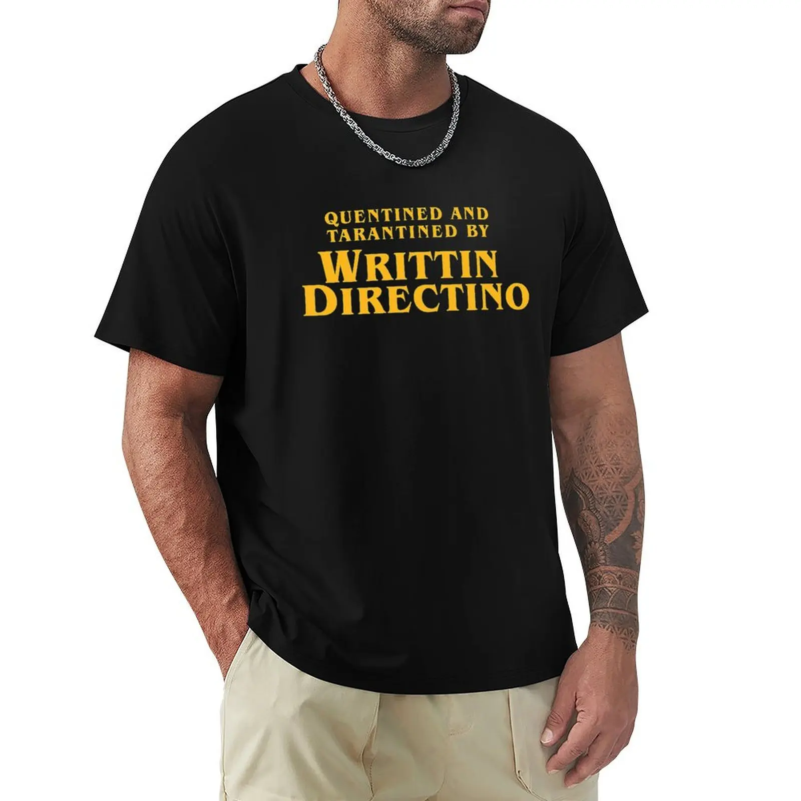 Фото Футболка Quentined and Tarantined от Writtin Directino, классическая, ультрамягкая, дышащая. №1