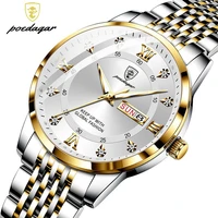 top brand luxury luminous business quartz watches mens fashion waterproof stainless steel wristwatch men colck relogio masculino