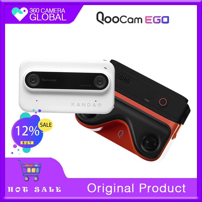 Экшн-камера Kandao Qoocam Cool Look Ego 3d, бинокулярная 4k Vr-адаптация, стереоскопический дисплей изображения