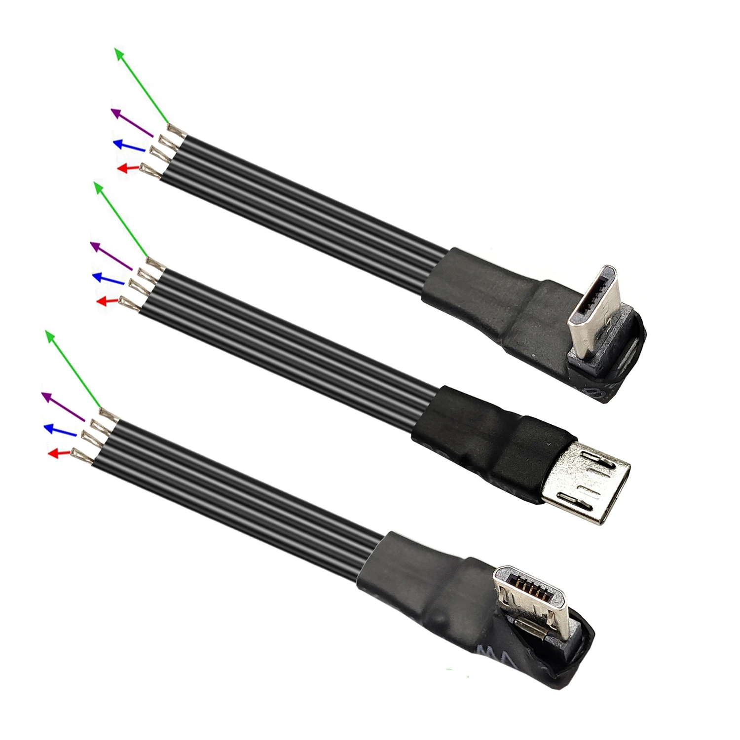 2 шт. 5В USB Micro mini Type-C штекер (4-контактный) на открытое проводное соединение, кабель питания USB-C для ремонта, зарядный кабель 26AW (art.: 3920cfb477d01) - 3920cfb477d01