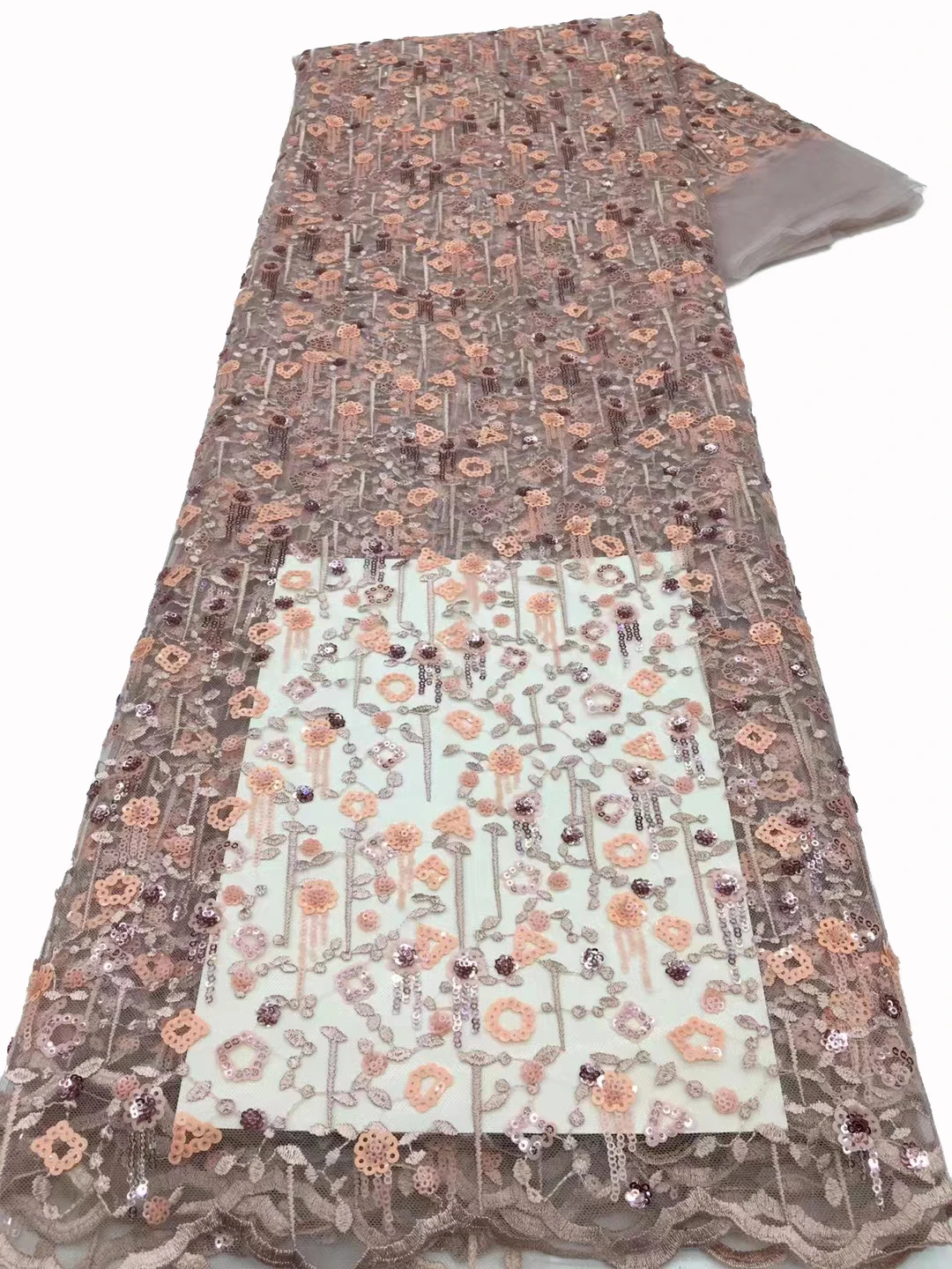 Новая Тюлевая кружевная ткань с блестками и алмазной вышивкой Африканское