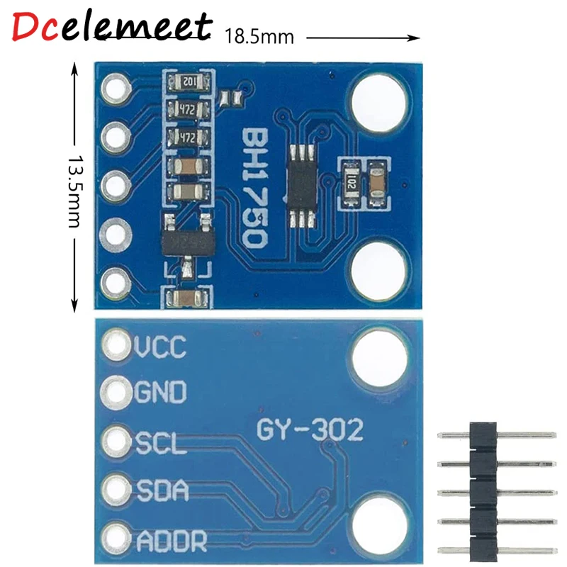 

GY-302 BH1750 BH1750FVI light intensity illumination module 3V-5V GY-302 BH1750 BH1750FVI light intensity illumination