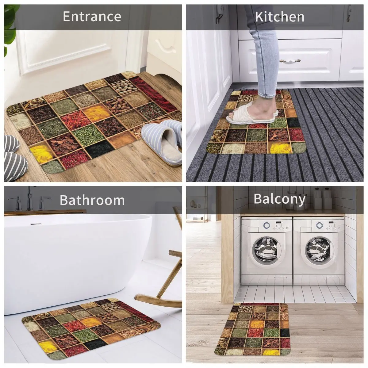 

Indian Food Recipes Dog Free Jigsaw Bath Door Floor Mat Jigsaw Rug Carpet Entrance Living Room Home Kitchen Doormat Bathroom