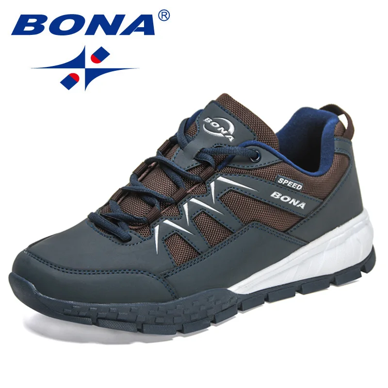BONA 2022 New Designers Hiking Shoes Lightweight Climbing Breathable Sports Trekking Sneakers Men Tactical Non-Slip Footwear