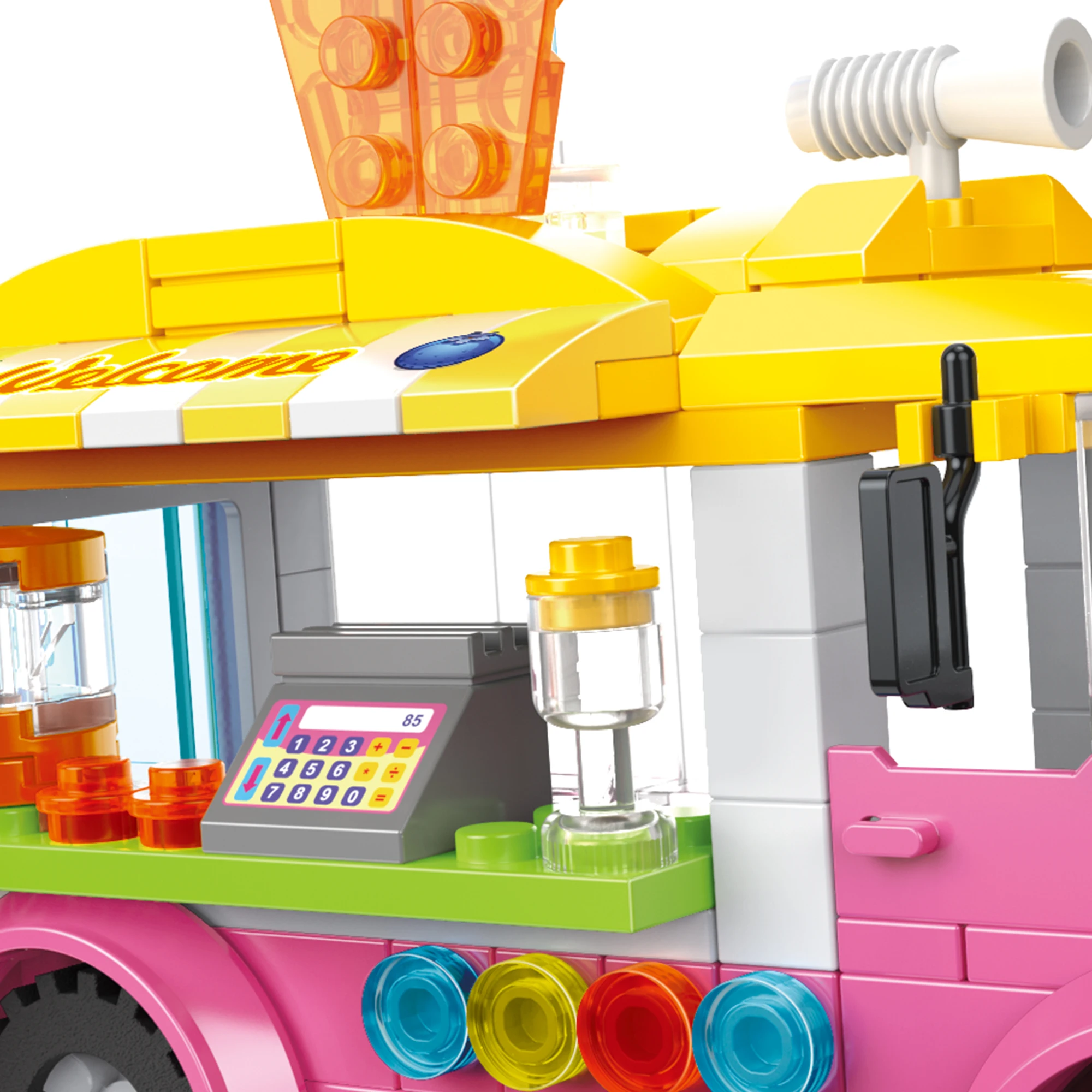 Мини-мороженое COGO модель с видом на улицу Кемпинговый автомобиль кирпичи игрушки