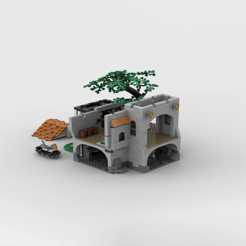 Модель крепсы Moc строительные кирпичи рыцарь льва замок технология расширения