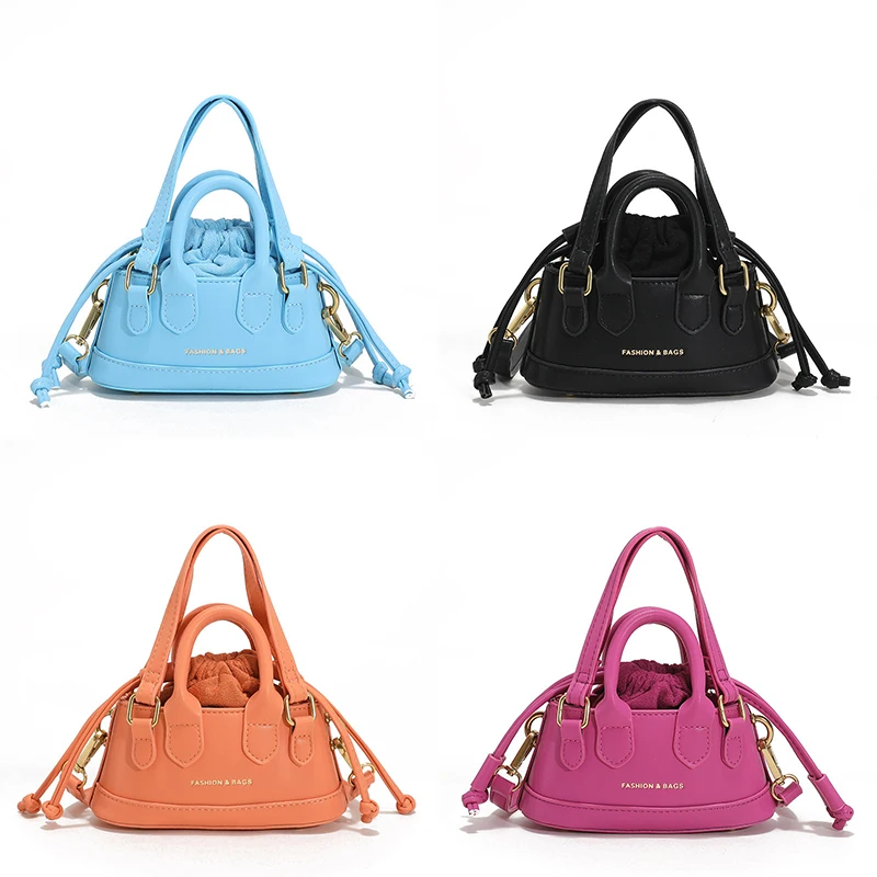 Cute Mini Shell Bag 2022 New Korean Fashion Trend Retro Casual Crossbody Bag Solid One Shoulder Women's Bag