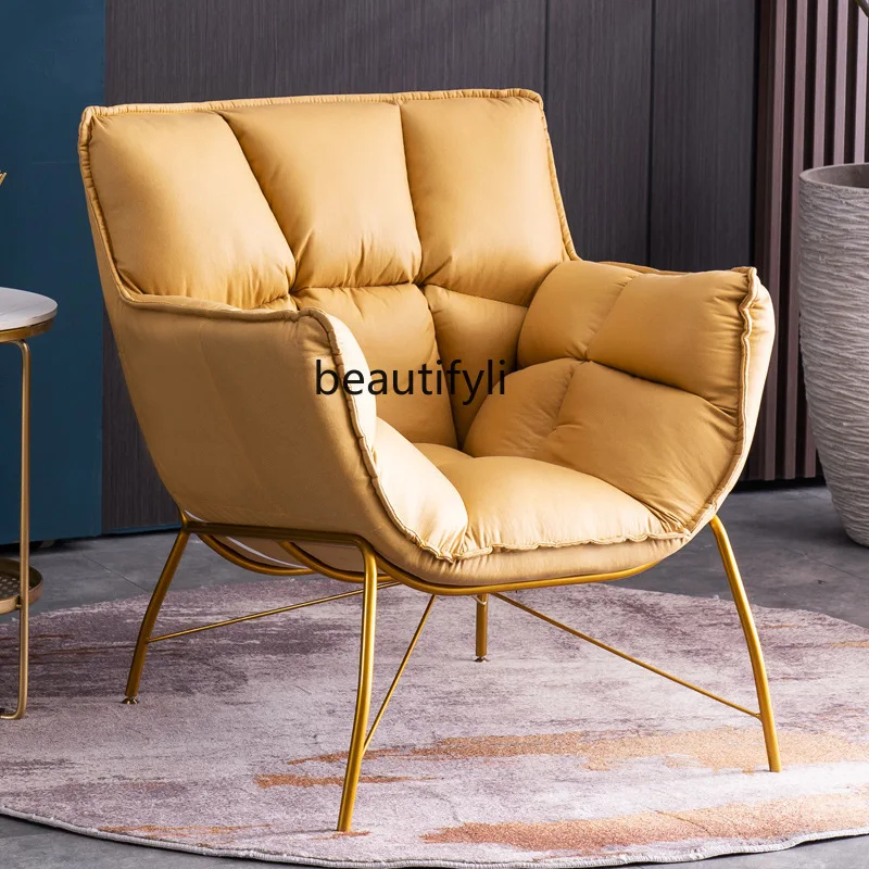 

GY Nordic Lazy Single-Seat Sofa Chair Light Luxury Living Room Leisure Minimalistic Modern Bedroom Balcony Wingback Chair