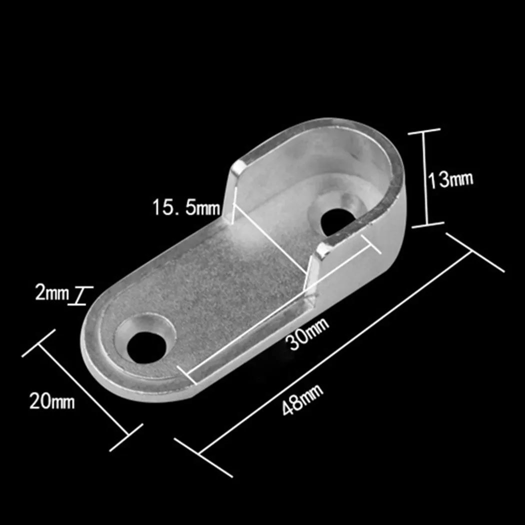 

Wardrobe Closet Rod Brackets Supplies Support Tube Fitting Furniture Hanger Rail Round Stainless Steel Standard